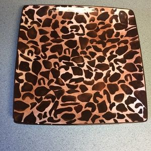 vintg WILD THING COLLECTION  ANIMAL PRINT 10.75" SQUARE  PLATE  BY ROSCHER & CO